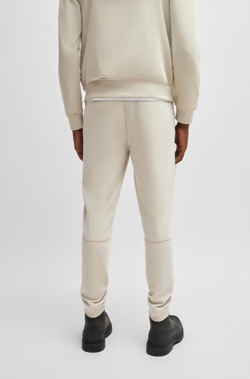 Hugo Boss Pantalones De Chándal En Felpa De Algodón Con Parche De Logo