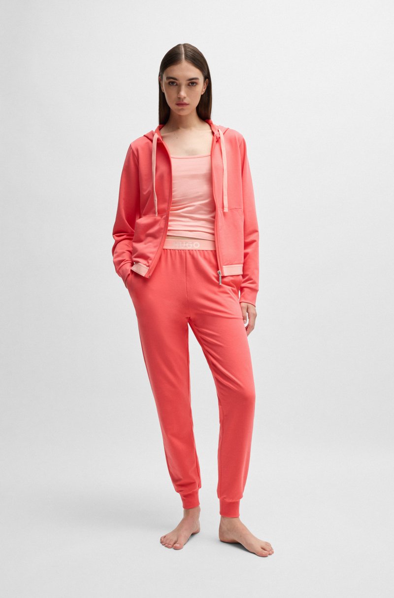 Hugo Boss Pantalones De Chándal En Mezcla De Algodón Con Logo En La Cintura