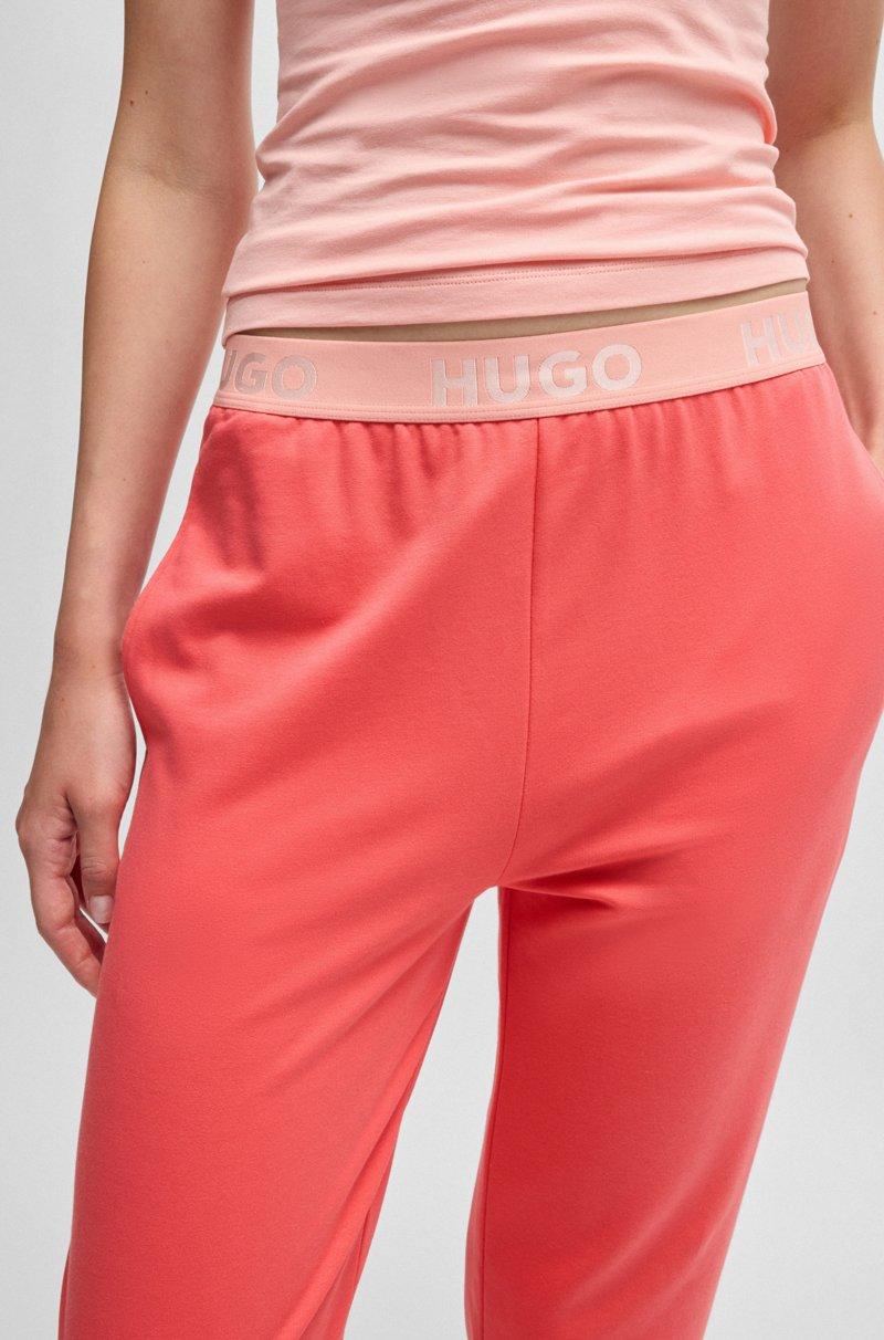 Hugo Boss Pantalones De Chándal En Mezcla De Algodón Con Logo En La Cintura