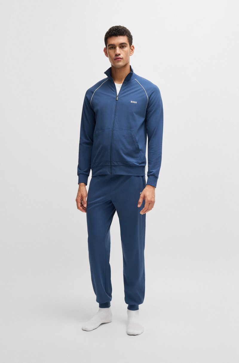 Hugo Boss Pantalones De Chándal En Punto De Algodón Elástico Con Logo Bordado