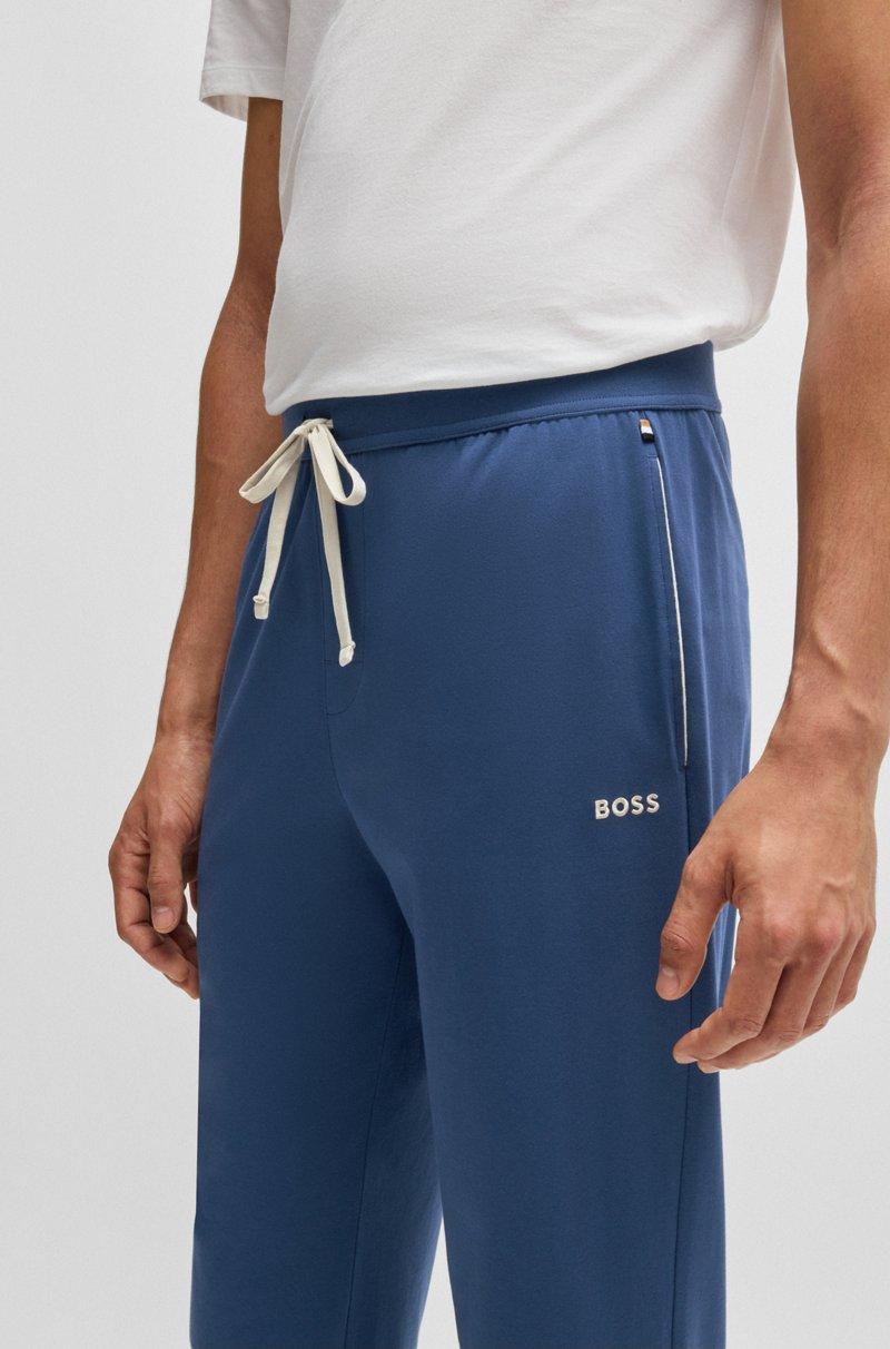 Hugo Boss Pantalones De Chándal En Punto De Algodón Elástico Con Logo Bordado