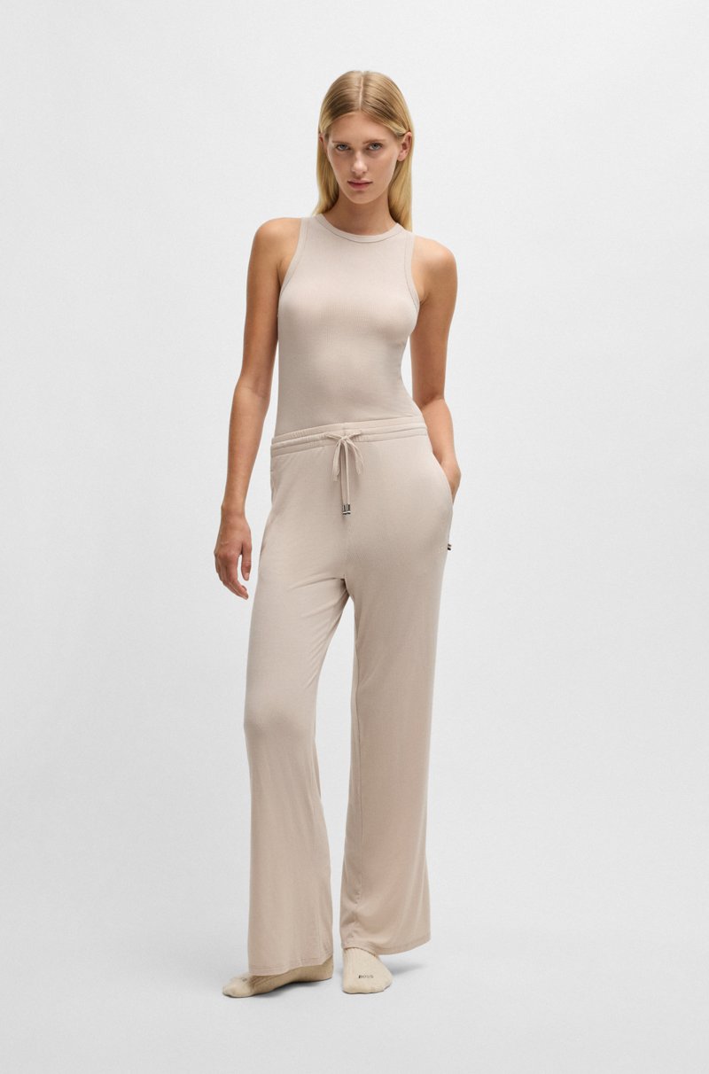 Hugo Boss Pantalones De Chándal En Punto De Canalé Con Cordón En La Cintura