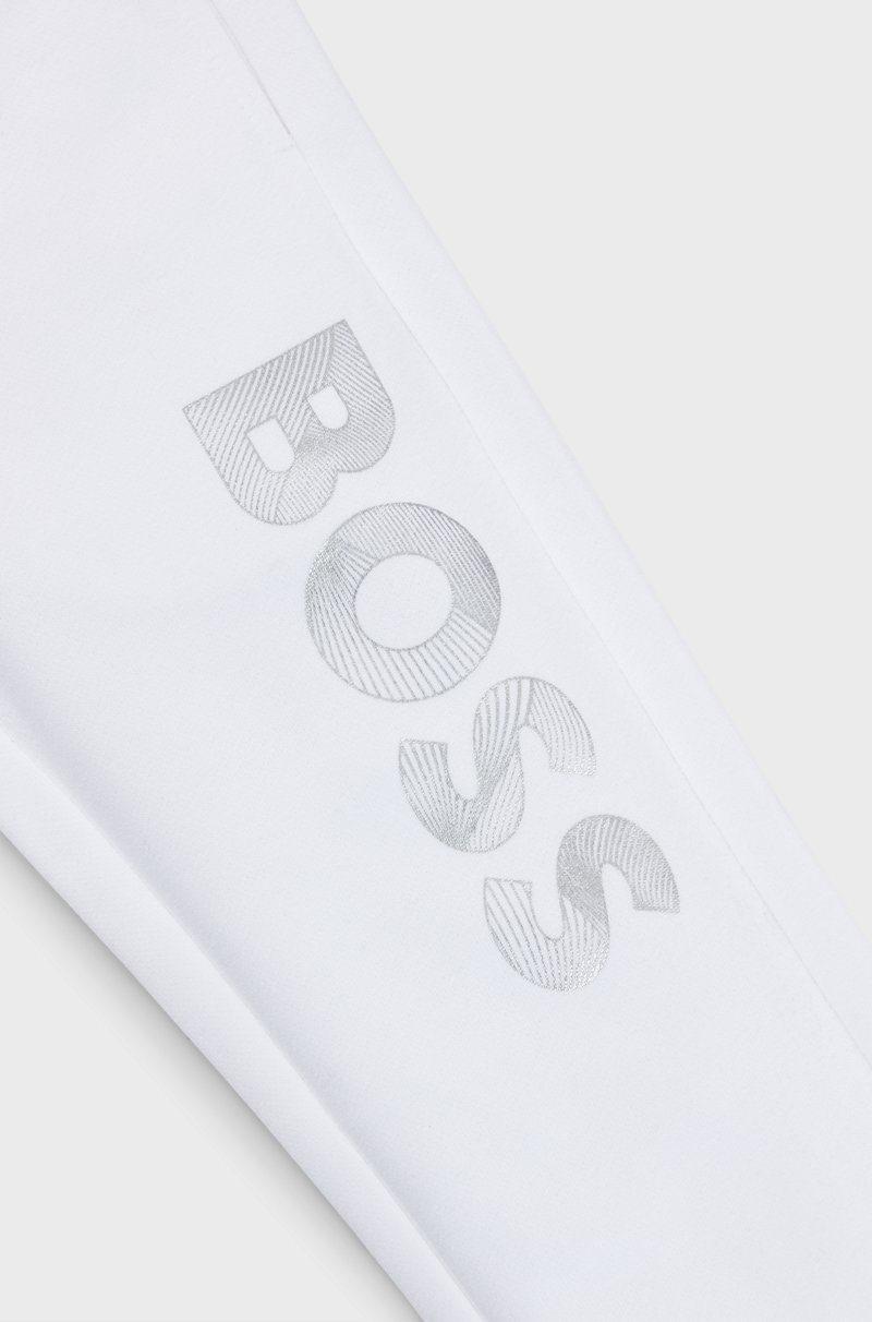 Hugo Boss Pantalones De Chándal Para Niños Con Puños En Los Bajos Y Logo Estampado