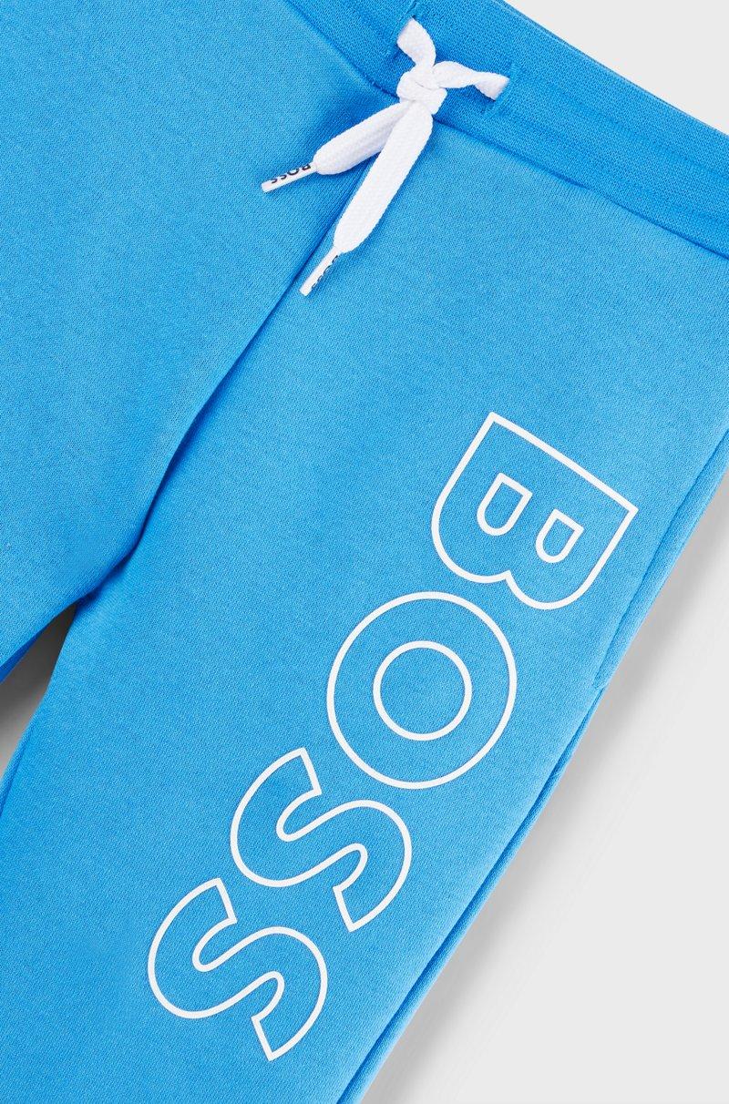 Hugo Boss Pantalones De Chándal Para Niños De Algodón Con Logo Vertical