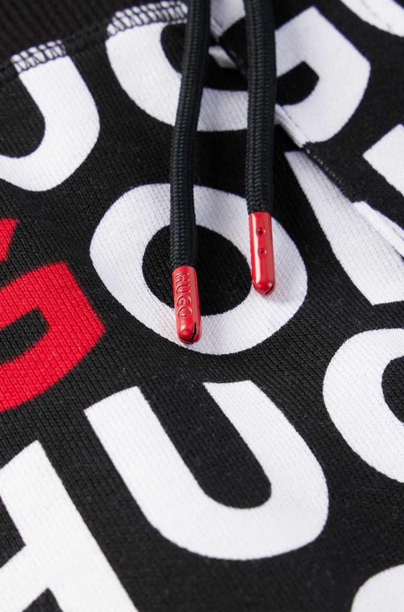 Hugo Boss Pantalones De Chándal Para Niños En Algodón Con Logos Estampados