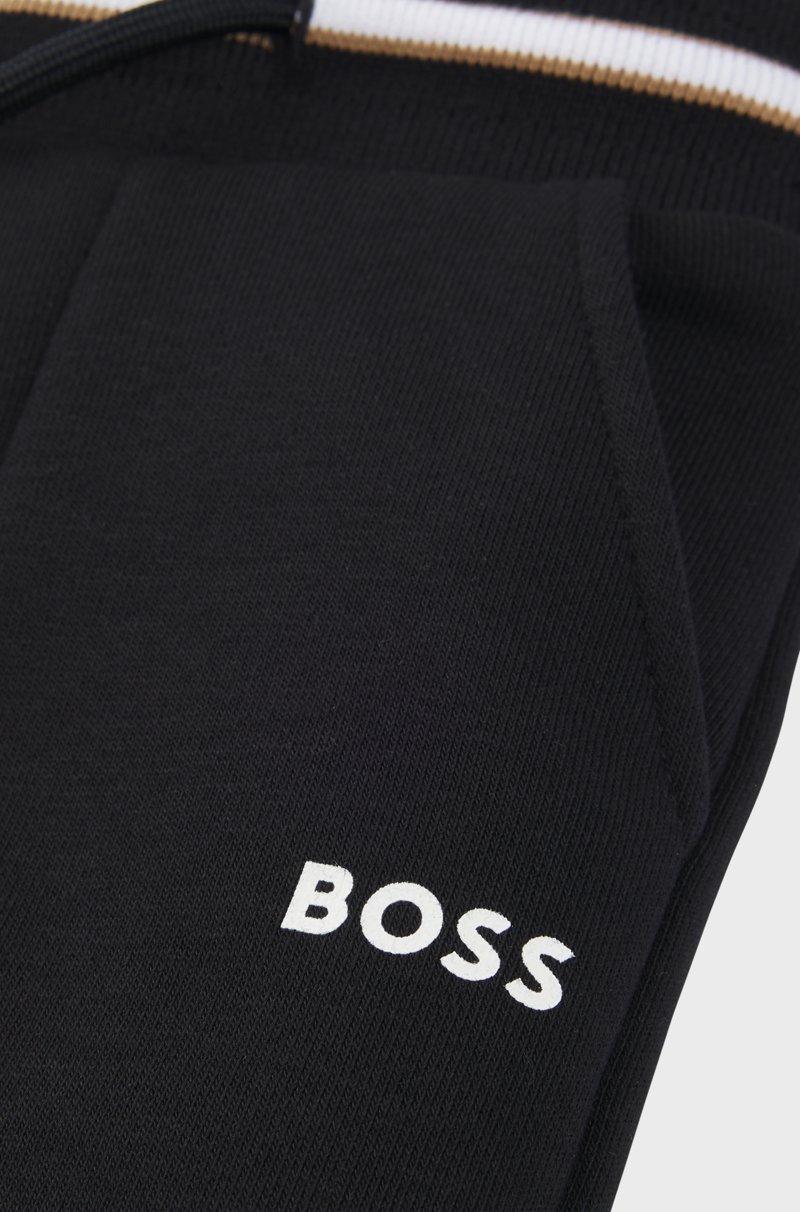 Hugo Boss Pantalones De Chándal Para Niños En Algodón Con Logo Estampado