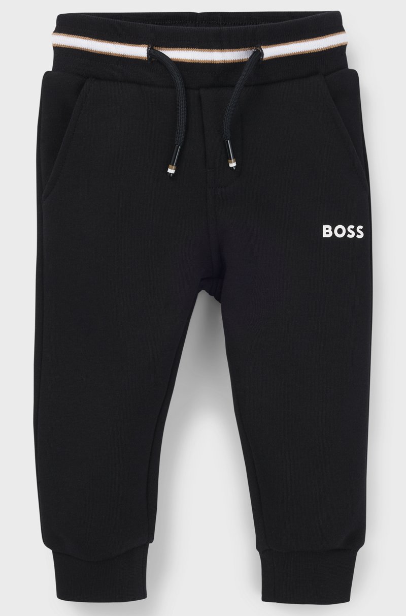 Hugo Boss Pantalones de chándal para niños en algodón con logo estampado