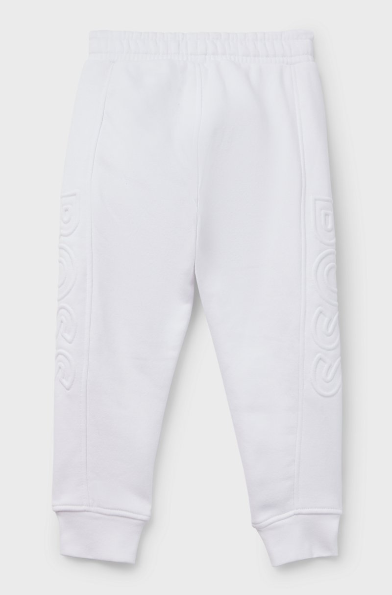 Hugo Boss Pantalones De Chándal Para Niños En Algodón Con Logos En Relieve