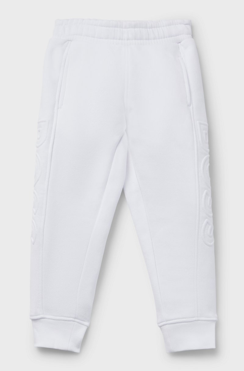 Hugo Boss Pantalones de chándal para niños en algodón con logos en relieve