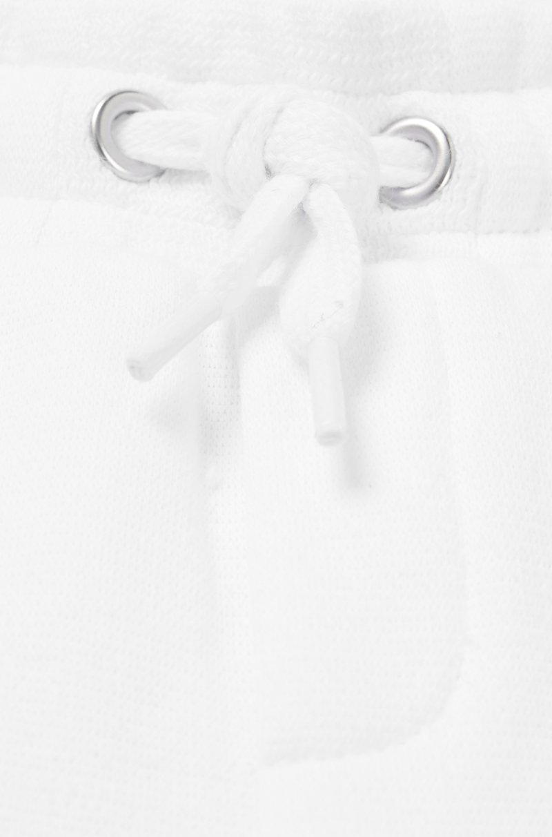 Hugo Boss Pantalones De Chándal Para Niños En Algodón Con Rayas De La Marca En Los Puños