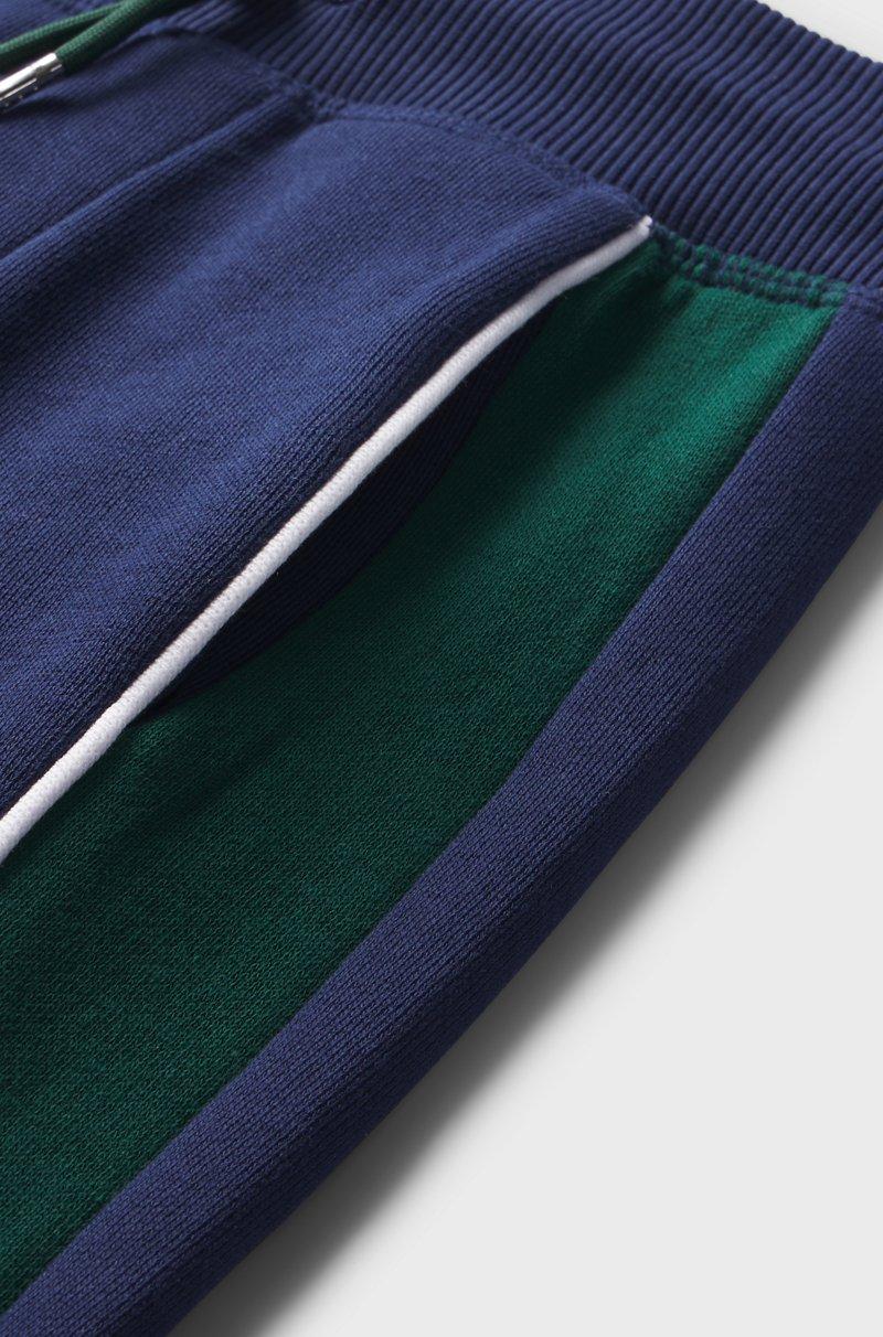 Hugo Boss Pantalones De Chándal Para Niños En Algodón Con Ribetes Y Logo