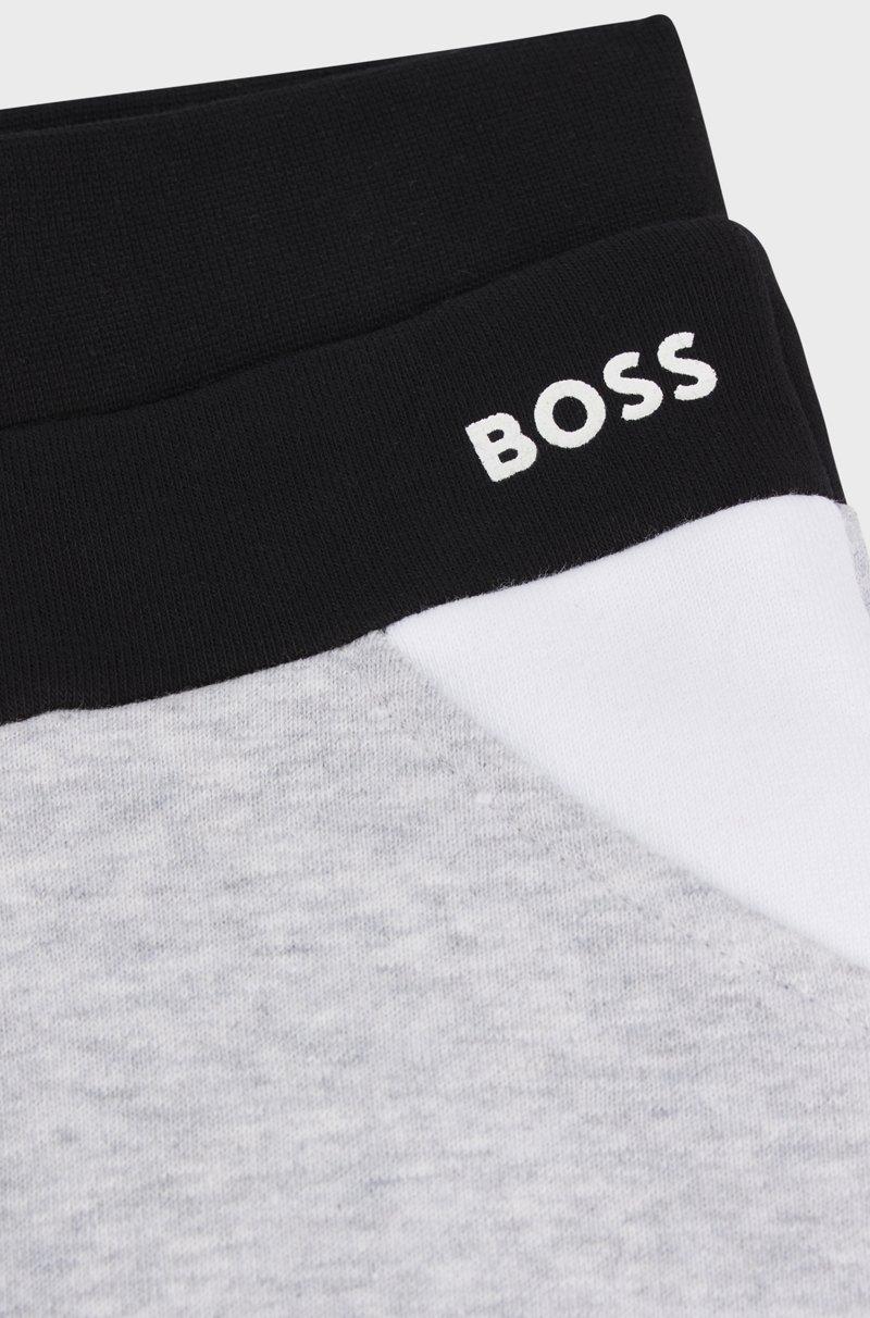 Hugo Boss Pantalones De Chándal Para Niños En Forro Polar De Algodón Con Bloques De Color