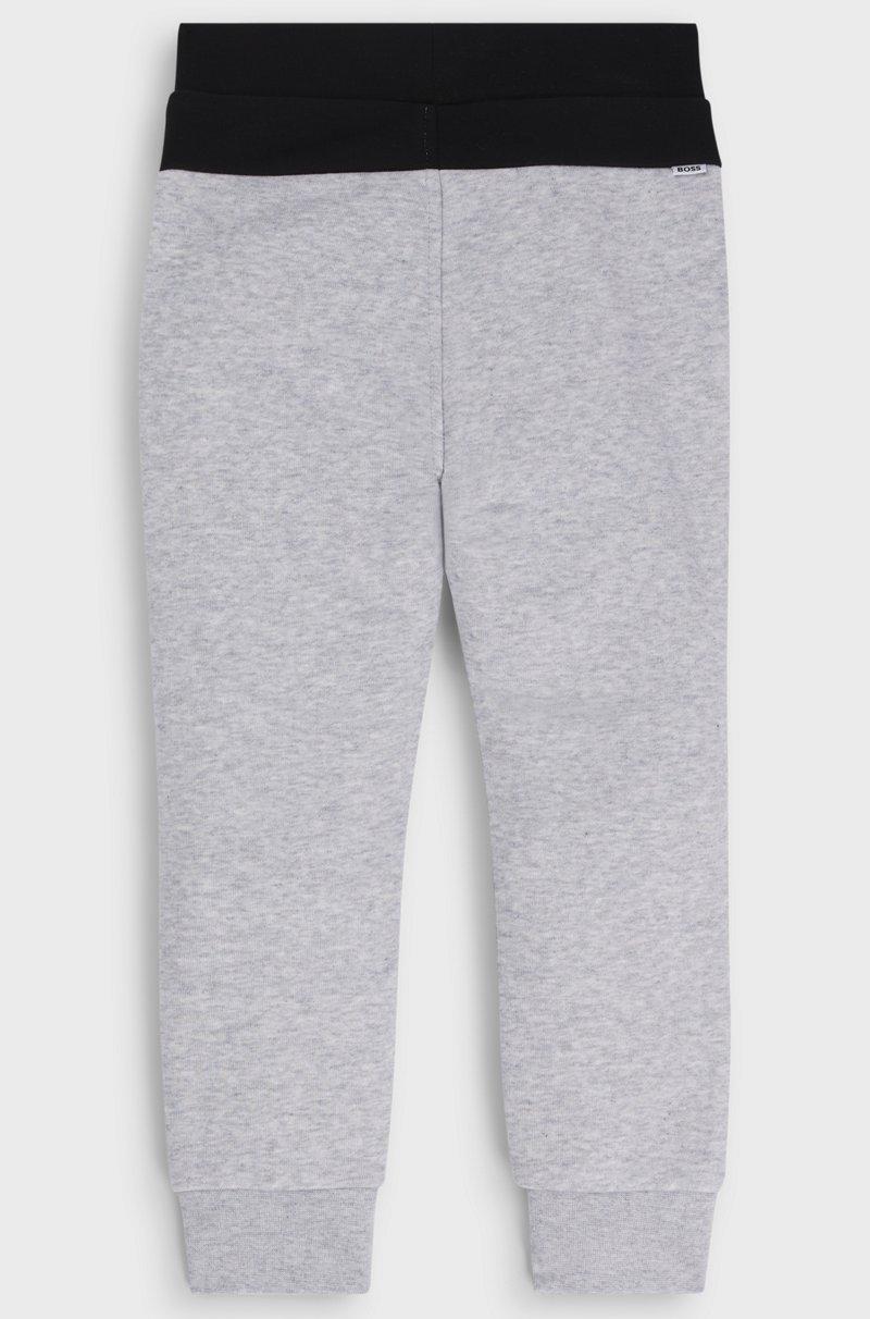 Hugo Boss Pantalones De Chándal Para Niños En Forro Polar De Algodón Con Bloques De Color