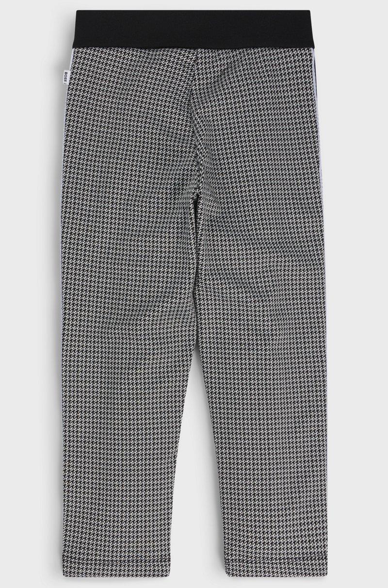 Hugo Boss Pantalones De Chándal Regular Fit Para Niños Con Motivo De Pata De Gallo