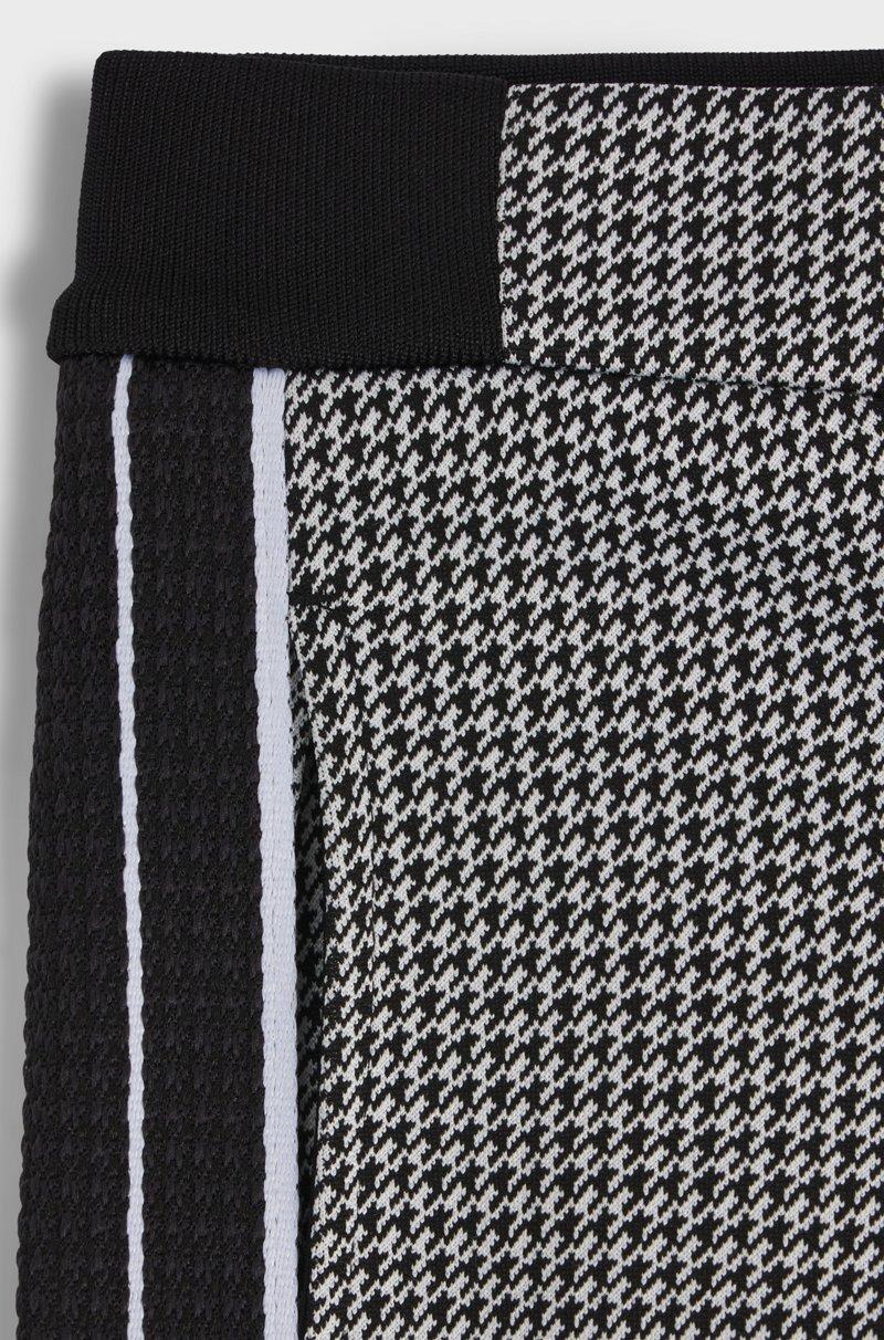 Hugo Boss Pantalones De Chándal Regular Fit Para Niños Con Motivo De Pata De Gallo