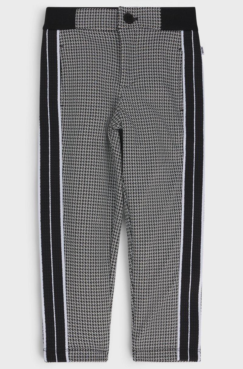 Hugo Boss Pantalones de chándal regular fit para niños con motivo de pata de gallo