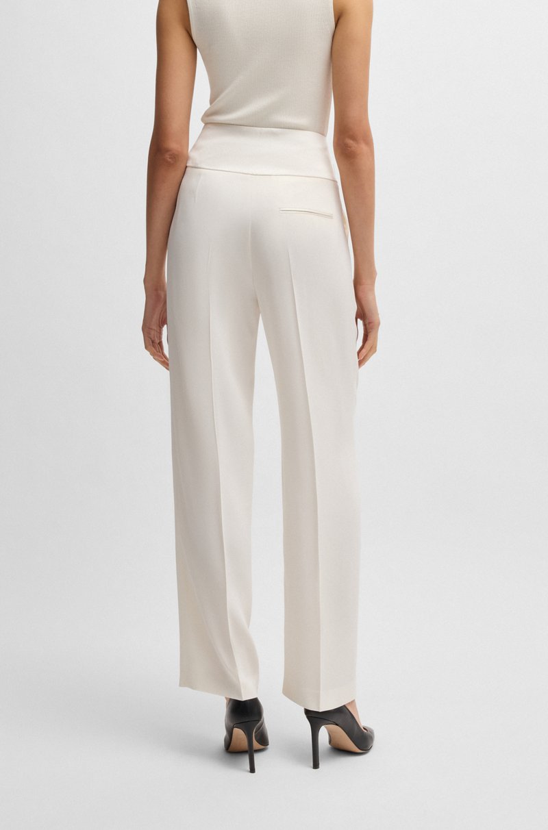 Hugo Boss Pantalones De Esmoquin De Pernera Recta Con Detalle En La Cintura