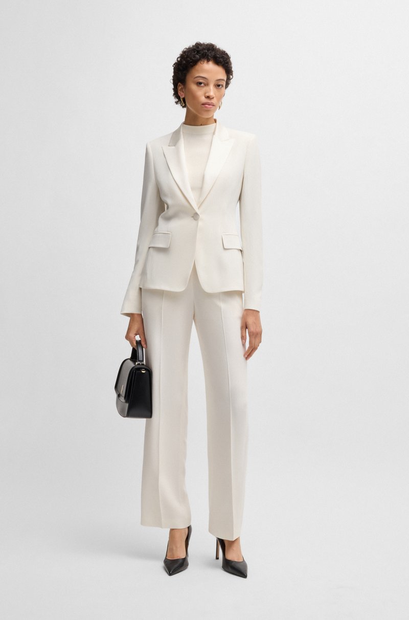 Hugo Boss Pantalones De Esmoquin De Pernera Recta Con Detalle En La Cintura