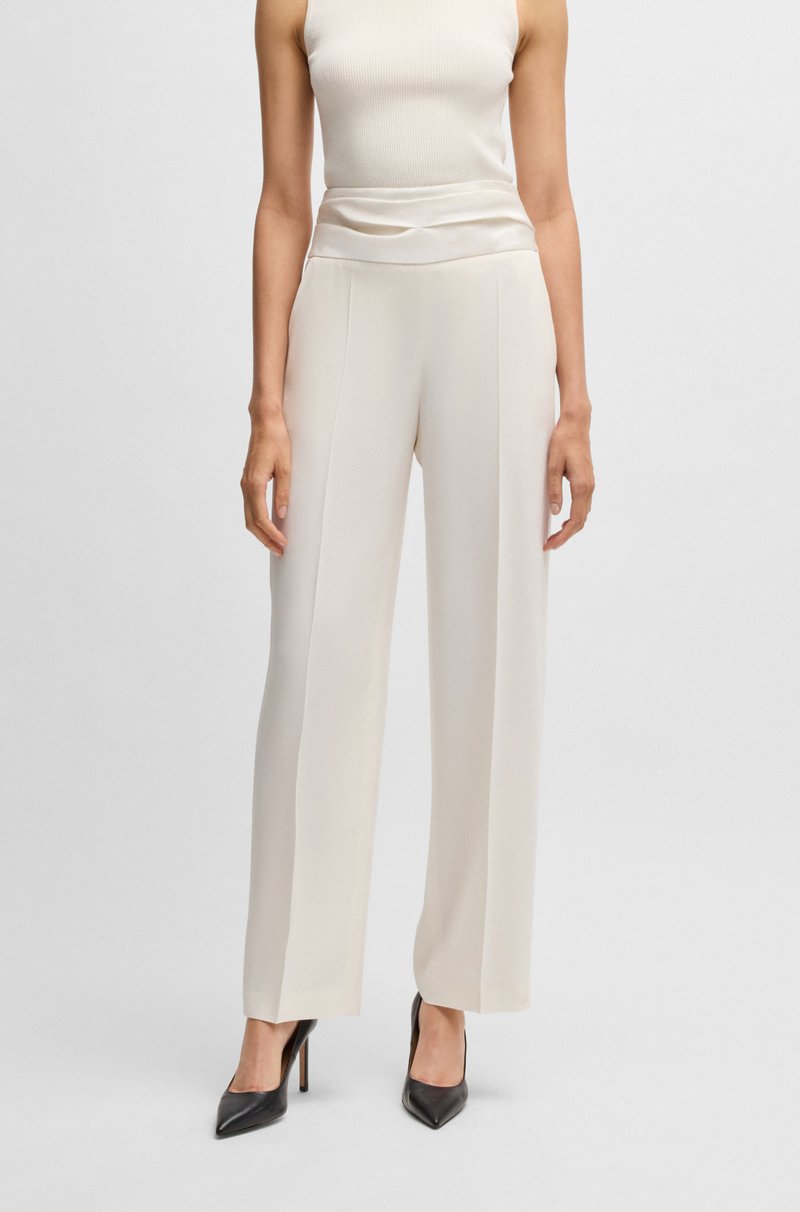 Hugo Boss Pantalones de esmoquin de pernera recta con detalle en la cintura