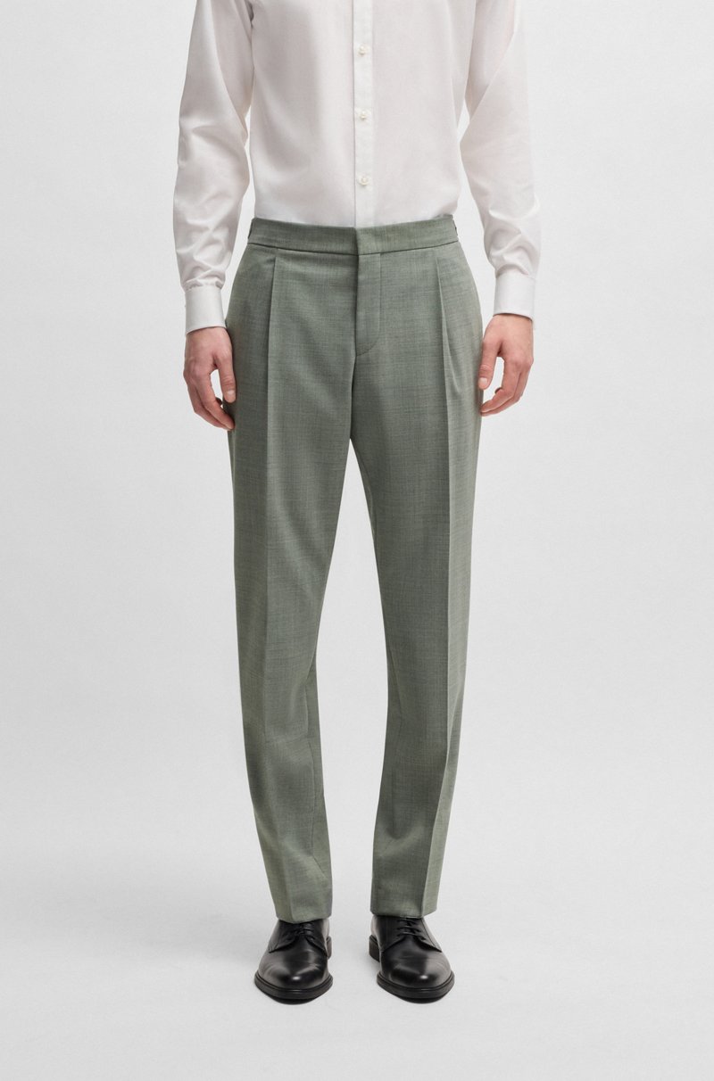 Hugo Boss Pantalones de esmoquin slim fit de mezcla de lana