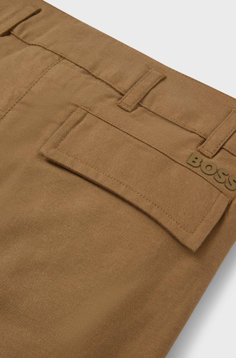 Hugo Boss Pantalones De Fit Holgado En Sarga Suave Para Niños