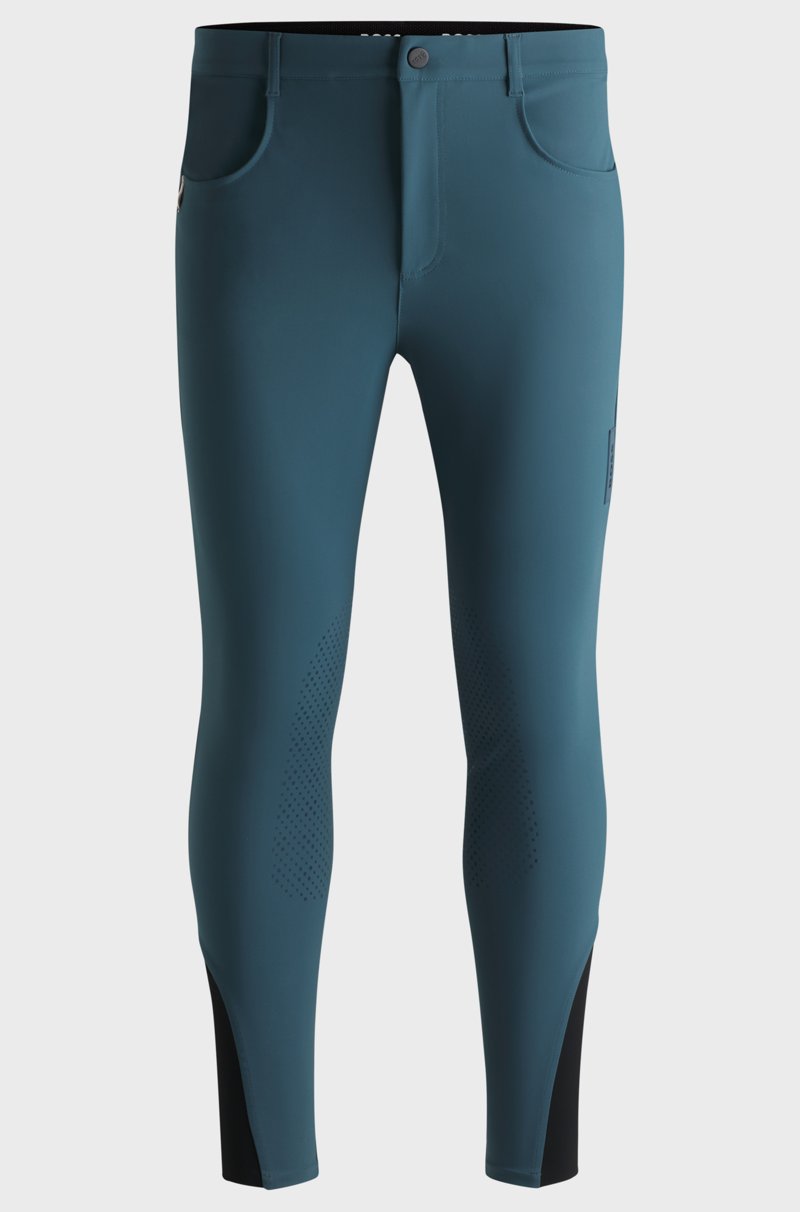 Hugo Boss Pantalones De Montar Con Agarre En Las Rodillas En Tejido Multielástico