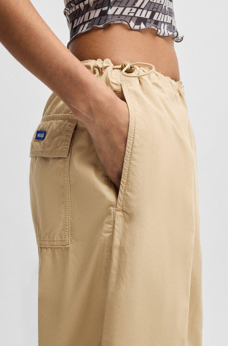 Hugo Boss Pantalones De Paracaídas Baggy Fit De Algodón