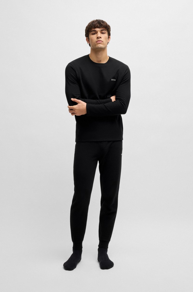 Hugo Boss Pantalones De Pijama Con Estructura De Rejilla De Algodón