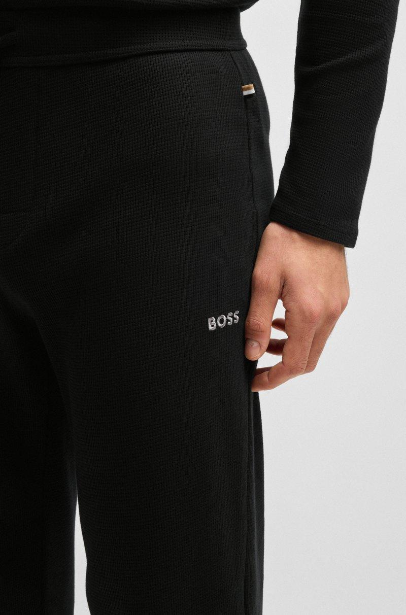 Hugo Boss Pantalones De Pijama Con Estructura De Rejilla De Algodón