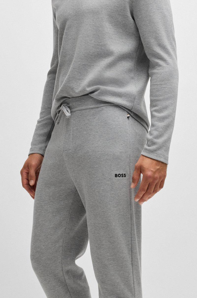 Hugo Boss Pantalones De Pijama Con Estructura De Rejilla De Algodón