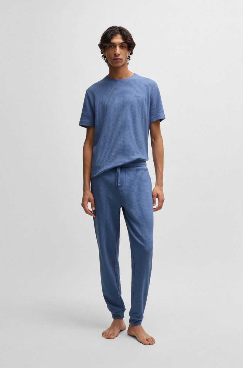 Hugo Boss Pantalones De Pijama De Algodón Con Logo Bordado