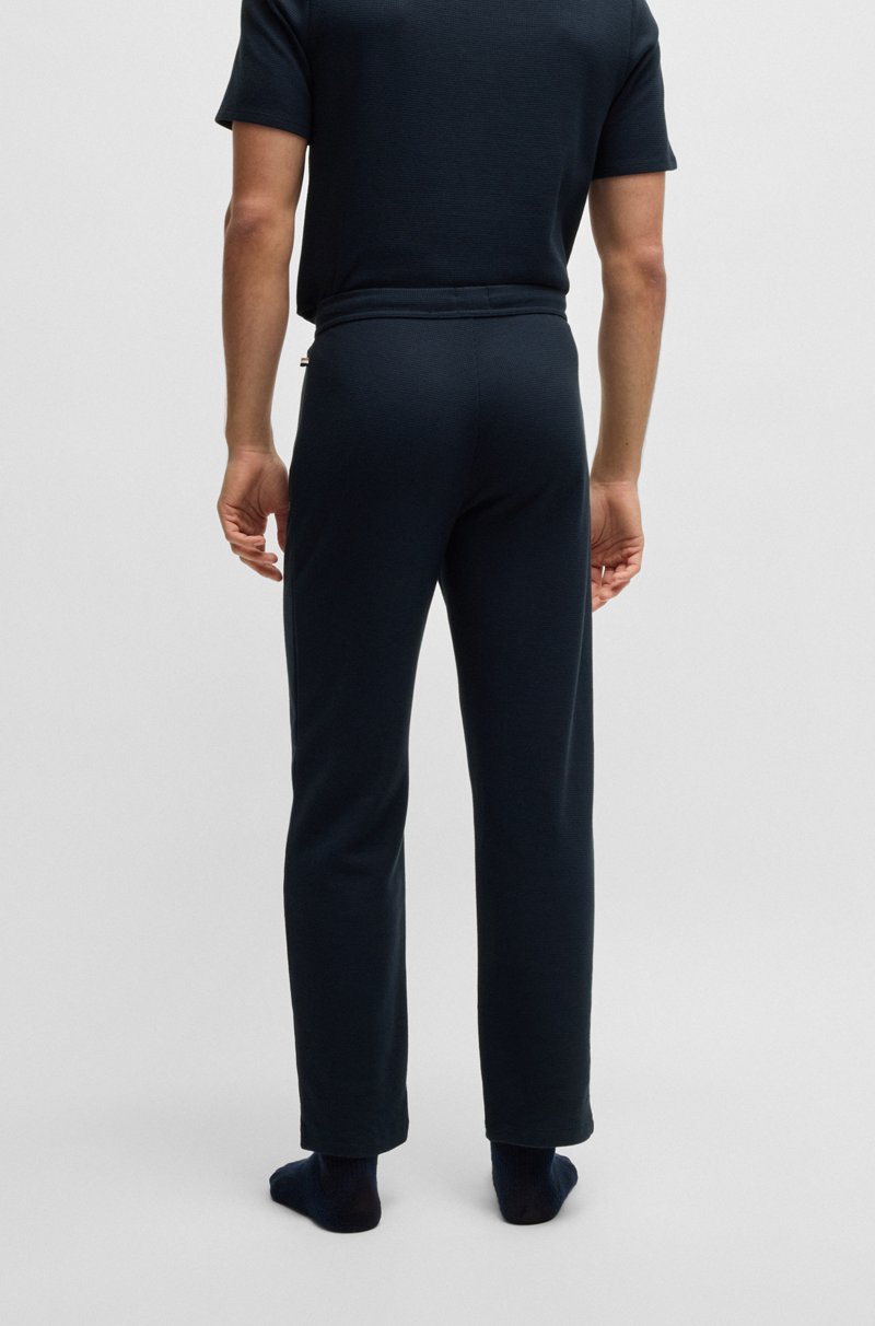 Hugo Boss Pantalones De Pijama De Algodón Con Logo Bordado