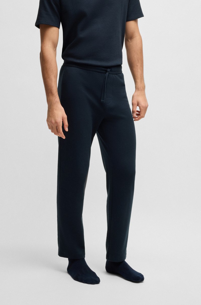 Hugo Boss Pantalones de pijama de algodón con logo bordado