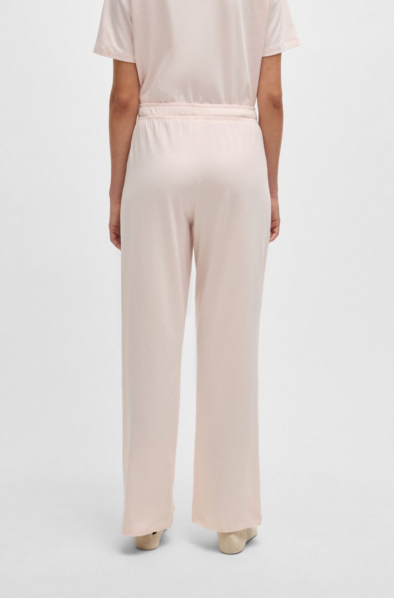 Hugo Boss Pantalones De Pijama De Algodón Elástico Con Cordones De La Marca