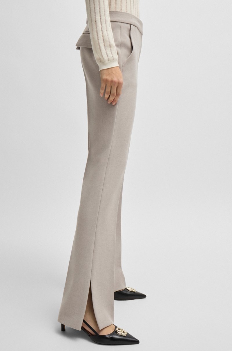 Hugo Boss Pantalones De Talle Alto Y Pernera Acampanada