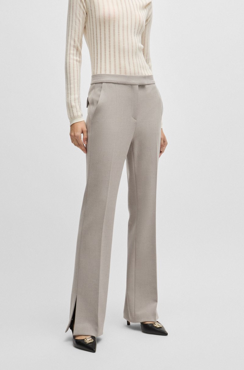 Hugo Boss Pantalones de talle alto y pernera acampanada