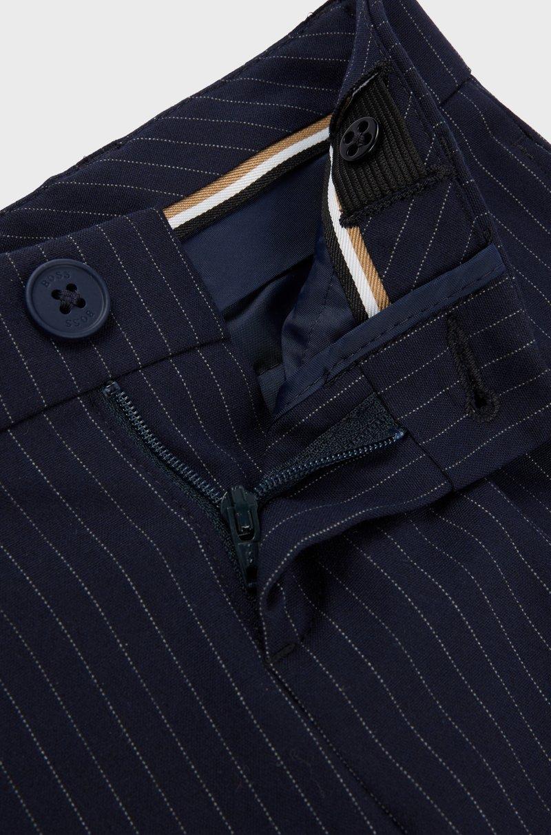 Hugo Boss Pantalones De Traje En Tejido Elástico A Rayas Para Niños