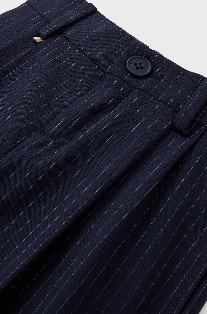 Hugo Boss Pantalones De Traje En Tejido Elástico A Rayas Para Niños