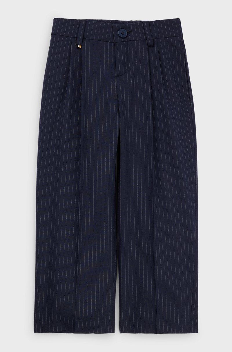 Hugo Boss Pantalones de traje en tejido elástico a rayas para niños