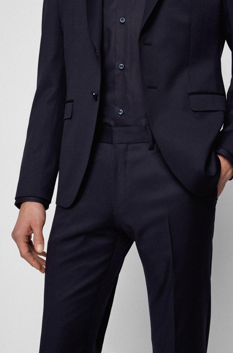 Hugo Boss Pantalones De Traje Extra Slim Fit En Sarga De Lana Virgen
