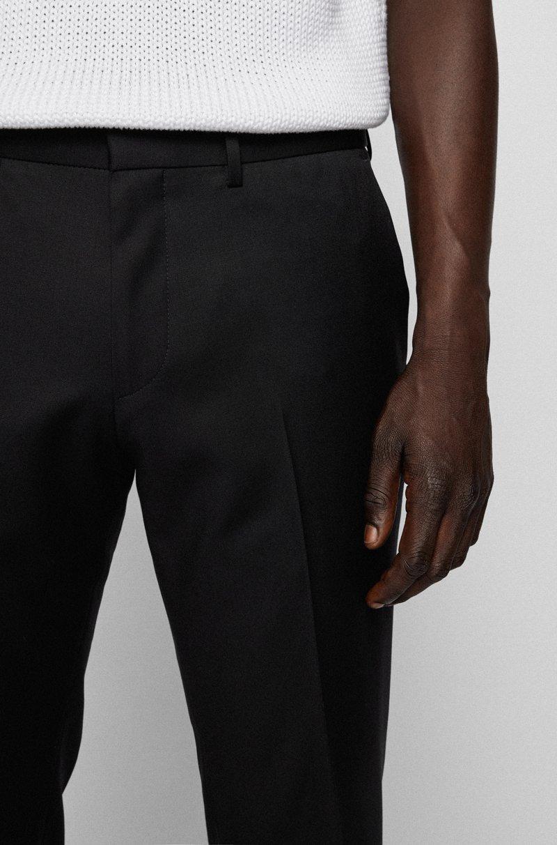 Hugo Boss Pantalones De Traje Extra Slim Fit En Sarga De Lana Virgen