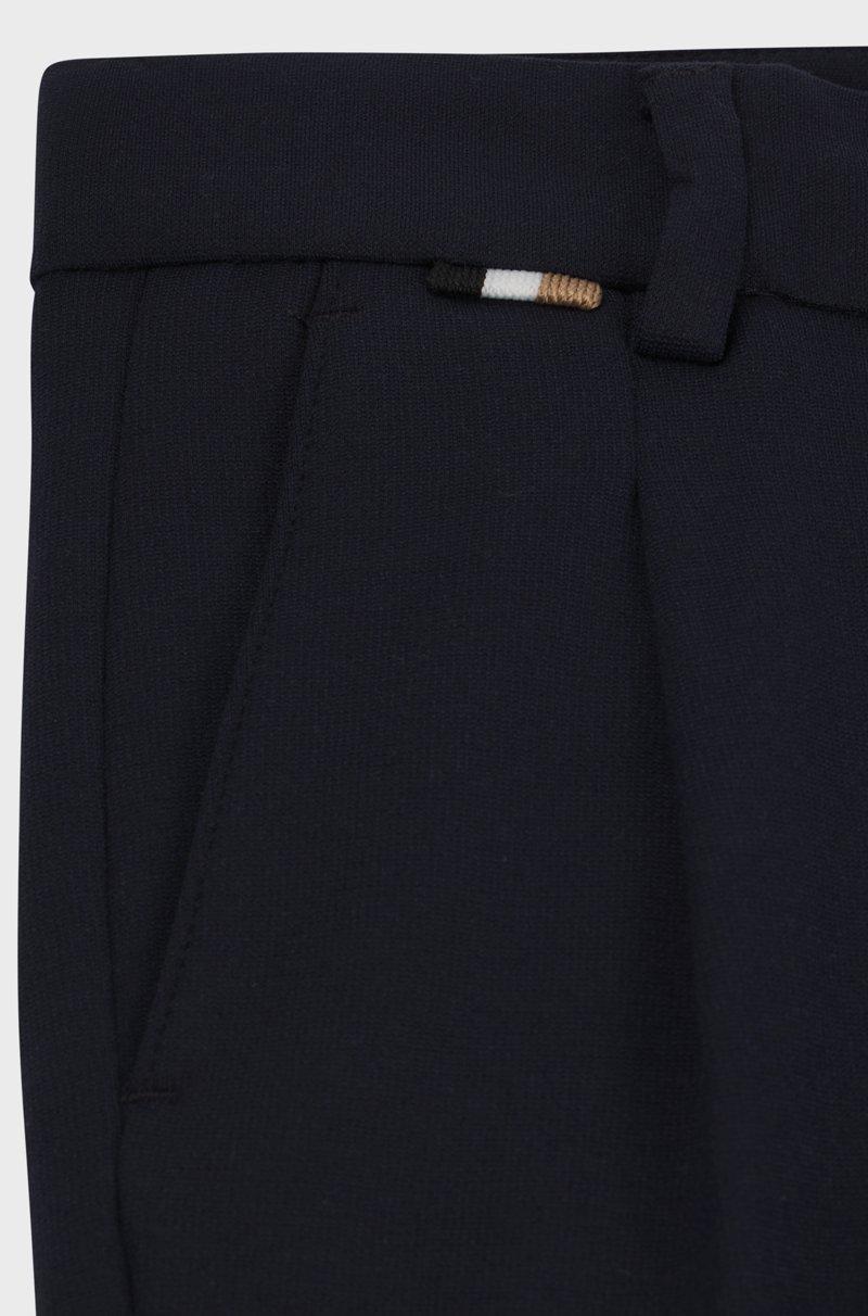 Hugo Boss Pantalones De Traje Para Niños En Tejido Elástico Con Detalles De La Marca