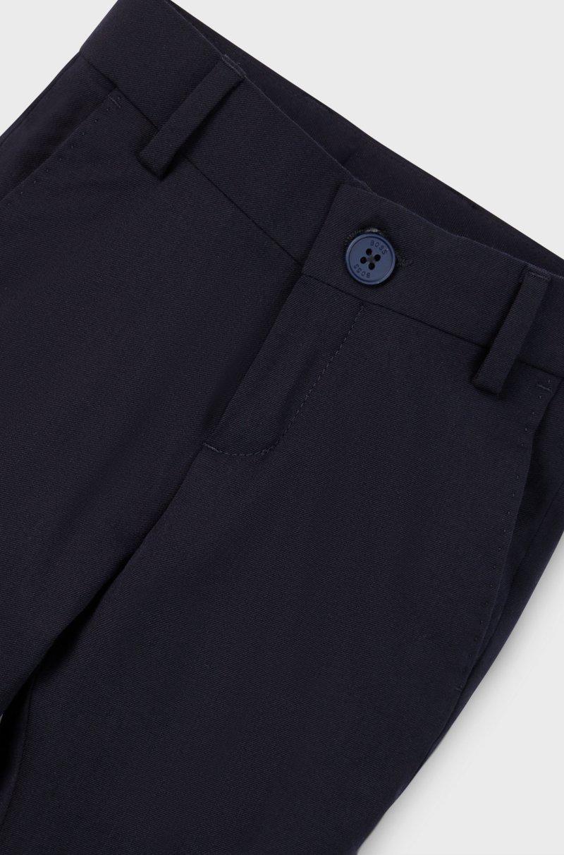 Hugo Boss Pantalones De Traje Regular Fit Para Niños En Lana Elástica