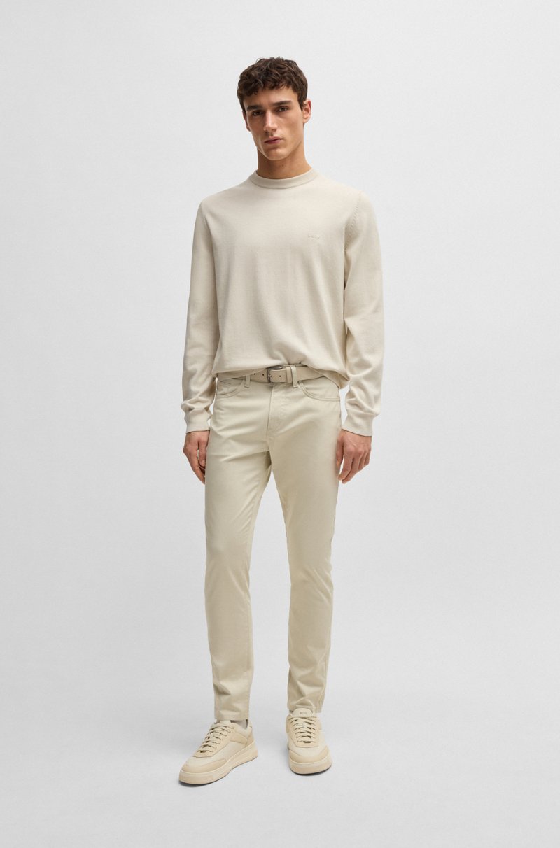 Hugo Boss Pantalones Delaware Slim Fit De Raso Elástico