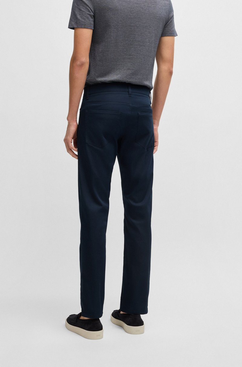 Hugo Boss Pantalones Delaware Slim Fit De Raso Elástico