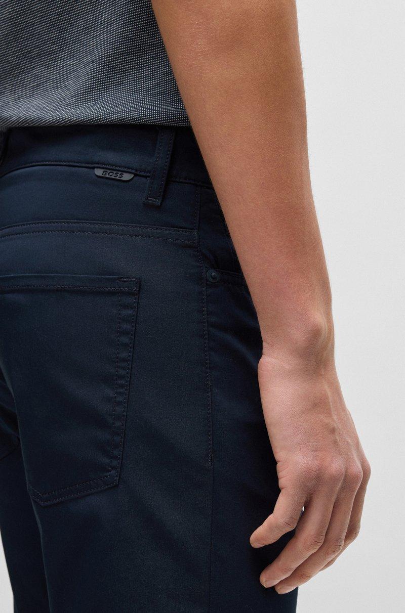 Hugo Boss Pantalones Delaware Slim Fit De Raso Elástico