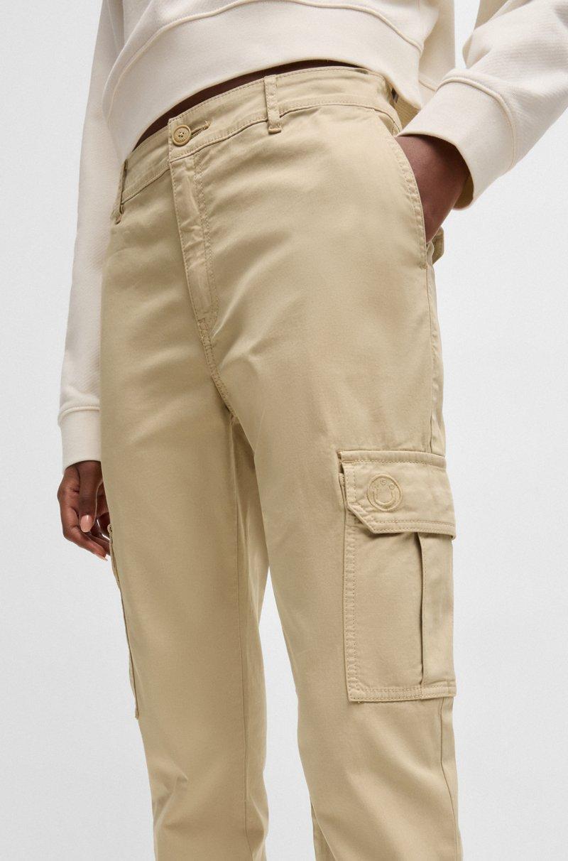 Hugo Boss Pantalones Estilo Cargo Slim Fit En Algodón Elástico