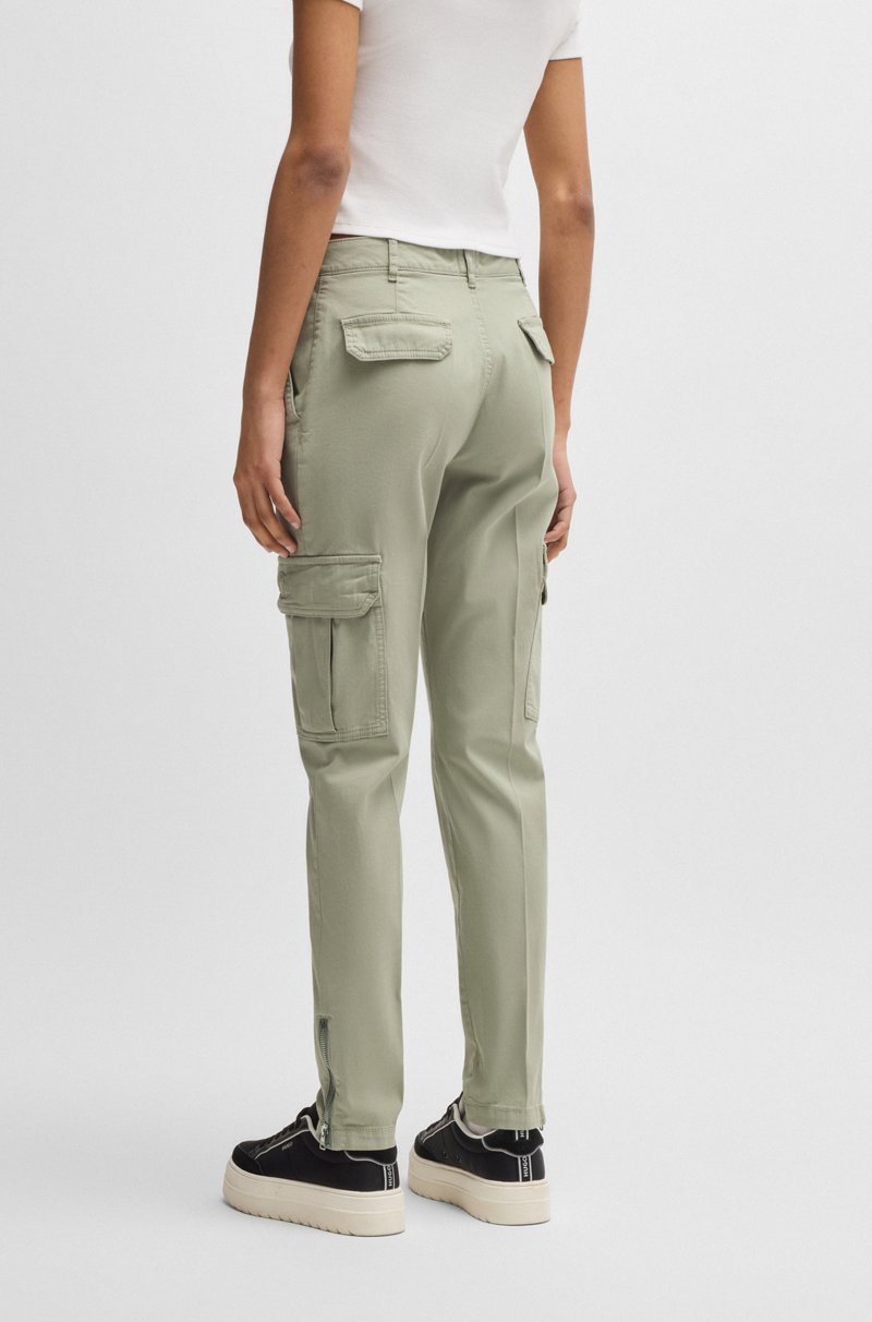 Hugo Boss Pantalones Estilo Cargo Slim Fit En Algodón Elástico