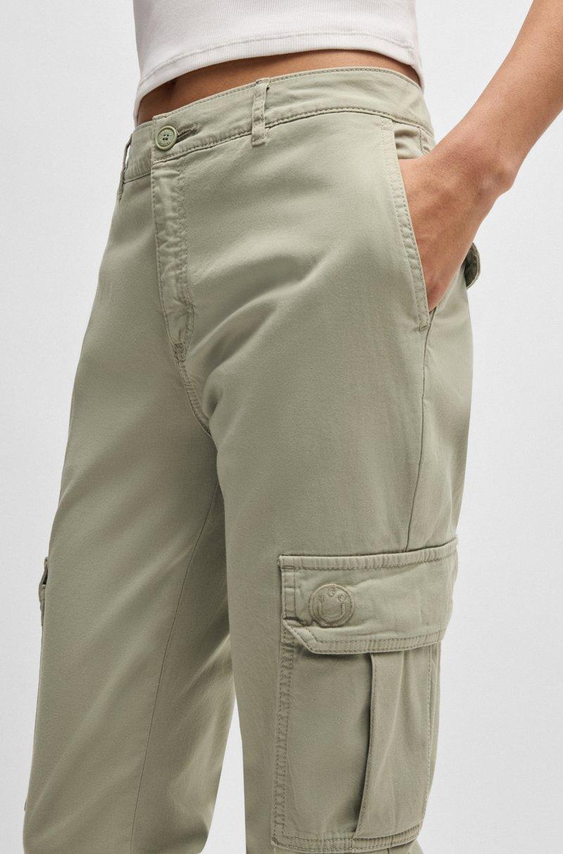 Hugo Boss Pantalones Estilo Cargo Slim Fit En Algodón Elástico