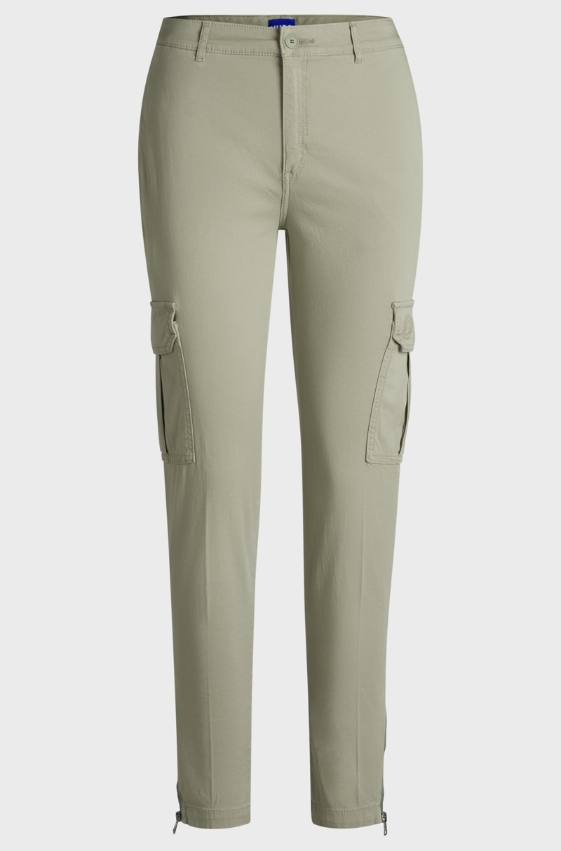 Hugo Boss Pantalones Estilo Cargo Slim Fit En Algodón Elástico